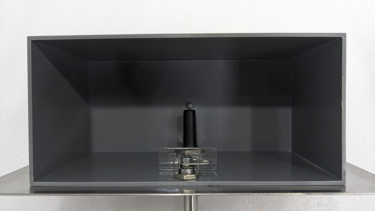 Inside the Dolphy recessed soap dispenser box, showing the pump