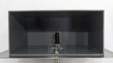 Inside the Dolphy recessed soap dispenser box, showing the pump