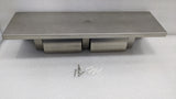 Dolphy stainless steel twin roll holder shelf with its screws and wall plugs