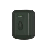 Dolphy black centre-pull paper dispenser, angled view