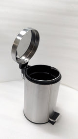Dolphy 3L pedal bin with the lid open, showing the black inner bucket