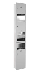 Dolphy 3-in-1 recessed washroom panel, angled studio view