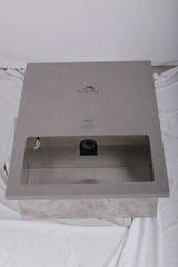 Dolphy recessed hand dryer from above, showing the air outlet in the hand opening