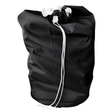 Dolphy Linen ripstop polyester drawstring laundry bag in black