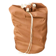 Dolphy Linen ripstop polyester drawstring laundry bag in brown