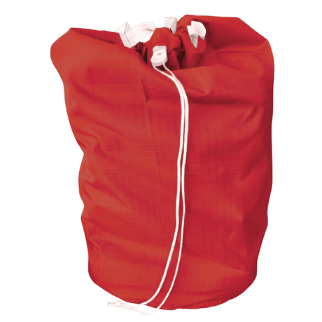 Dolphy Linen ripstop polyester drawstring laundry bag in red