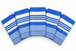 Dolphy Linen blue stripe cotton tea towels, fanned out