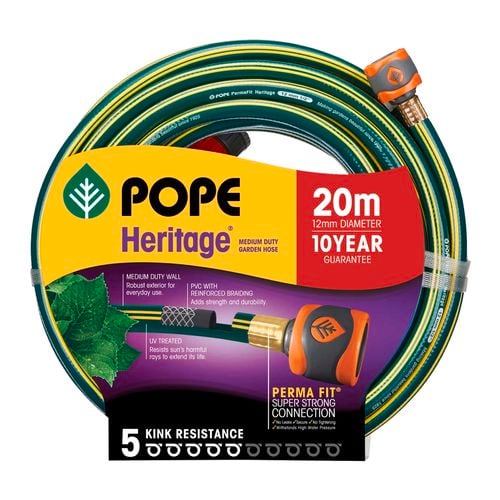 Pope 12mm x 20m Heritage Tap Ready Garden Hose