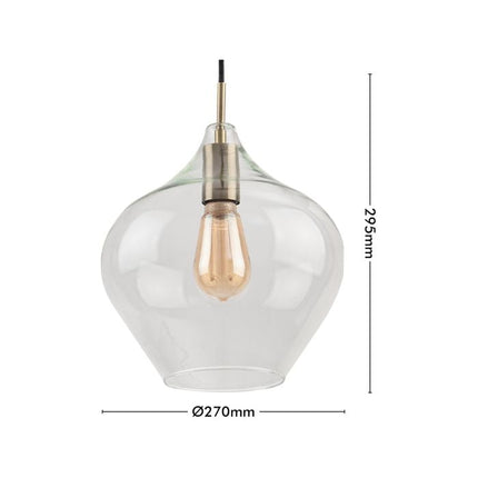 Verve Design Clear Glass Cosmo Pendant Light Large