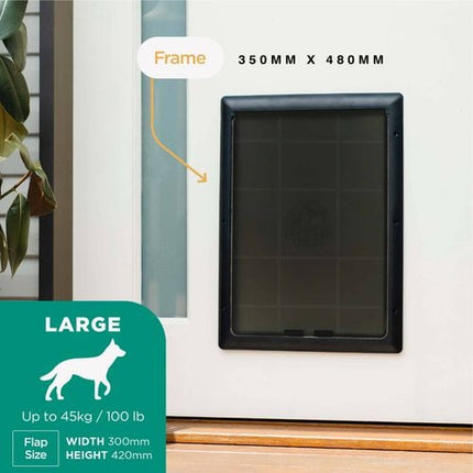 Hakuna Pets Large Black Essential Pet Door