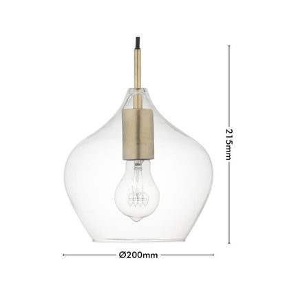 Verve Design Clear Glass Cosmo Pendant Light Small