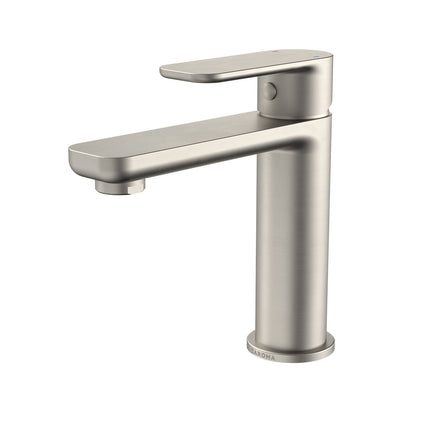 Caroma Brushed Nickel WELS 6 Star 4.5L/min Luna Basin Mixer