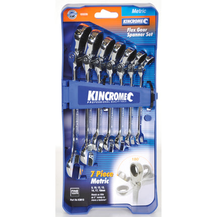 Kincrome 7 Piece Metric Flexible Gear Spanner Set