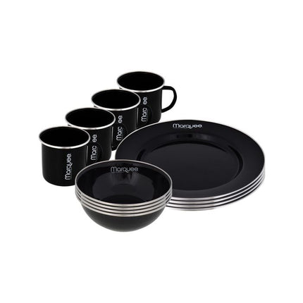 Marquee 12 Piece Enamel Dinner Set