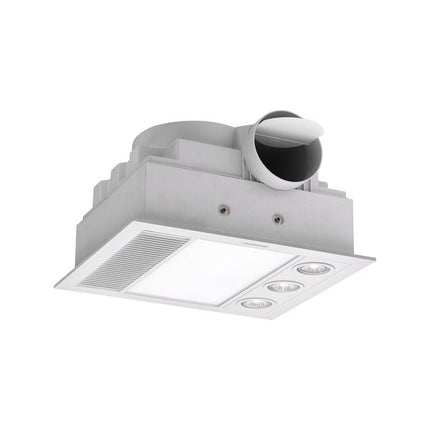 Martec 40W Linear Mini 3-in-1 Bathroom Heater, Exhaust Fan And Heat Lamps