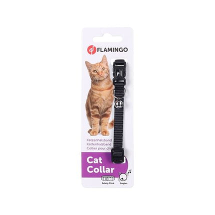 Flamingo Ziggi 20-35cm Black Cat Collar