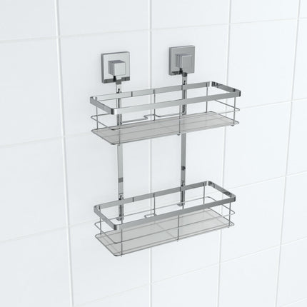 Fusion-Loc 26kg Stainless Steel Style Plus Double Shower Caddy