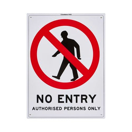 Sandleford 300 x 225mm No Entry Plastic Sign