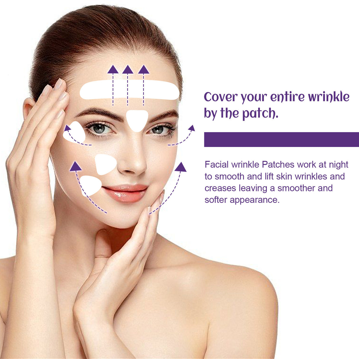 EELHOE Facial Wrinkle Patch, Droop Decree Line Lift Facial Skin Tightens Mouth Line Cheek Patch