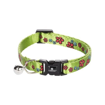 Flamingo Ziggi 20-35cm Flower Green Cat Collar