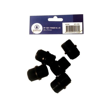 GD Watermark 15mm x 25mm Poly Irrigation Riser - 5 Pack