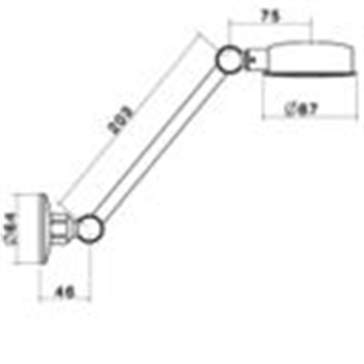 Dorf Chrome Adjustable Stayfast Wall Shower WELS 3 Star 9L/min