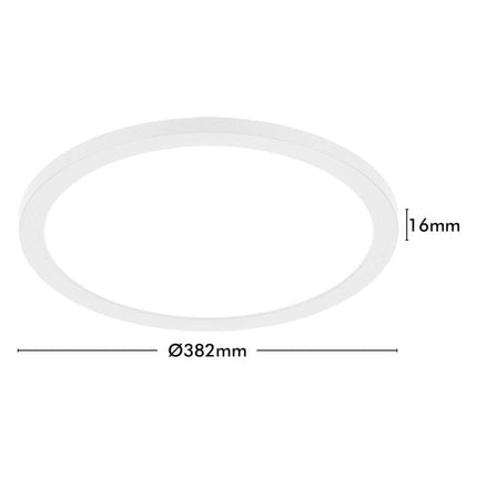 Mercator 28W 38.2cm White Aaron Ultra Slim CCT Ceiling Light