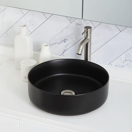 CIBO Black Round Thin Edge Ceramic Basin