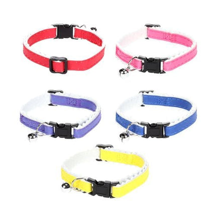 Flamingo 20-30cm Lined Bright Ziggi Cat Collar - 5 Assort Colours