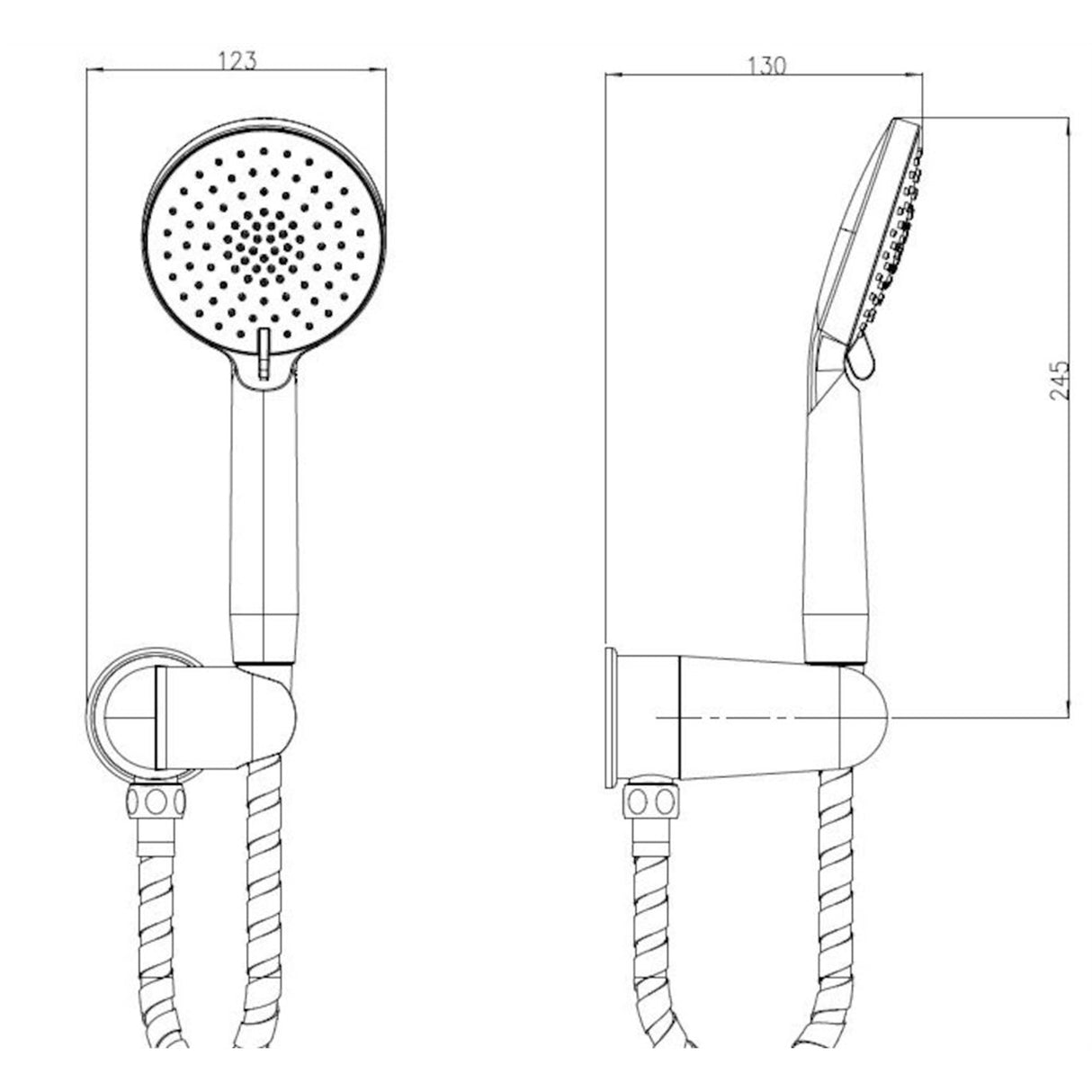Flexispray Havana Hand Shower 3 Function WELS 3 Star 9L/min - Matte Black
