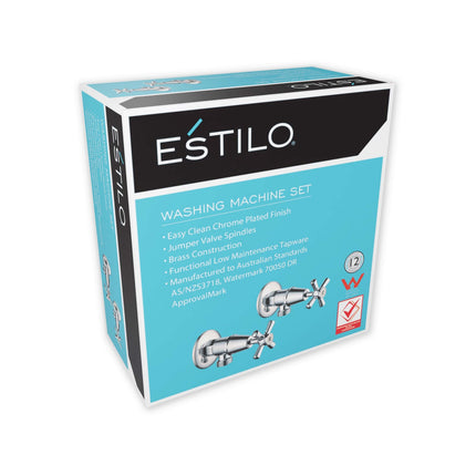 Estilo Chrome Washing Machine Set