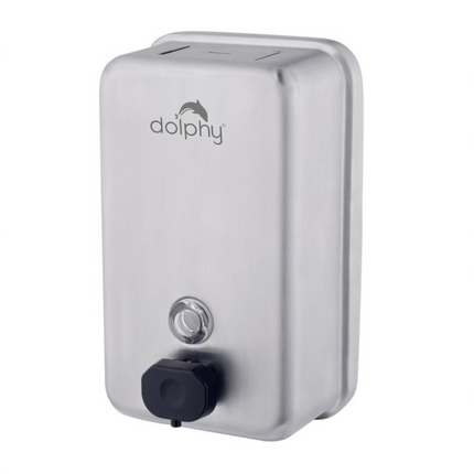 Dolphy Manual Rectangle Stainless Steel  Soap Dispenser 1100ml - Silver