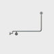 Dolphy 90 Flush Mount Modular Stainless Steel Grab Rail 1100 x 1025 x 600mm LH – Left-Hand Wrap Around Safety Bar for Showers & Bathrooms – Silver