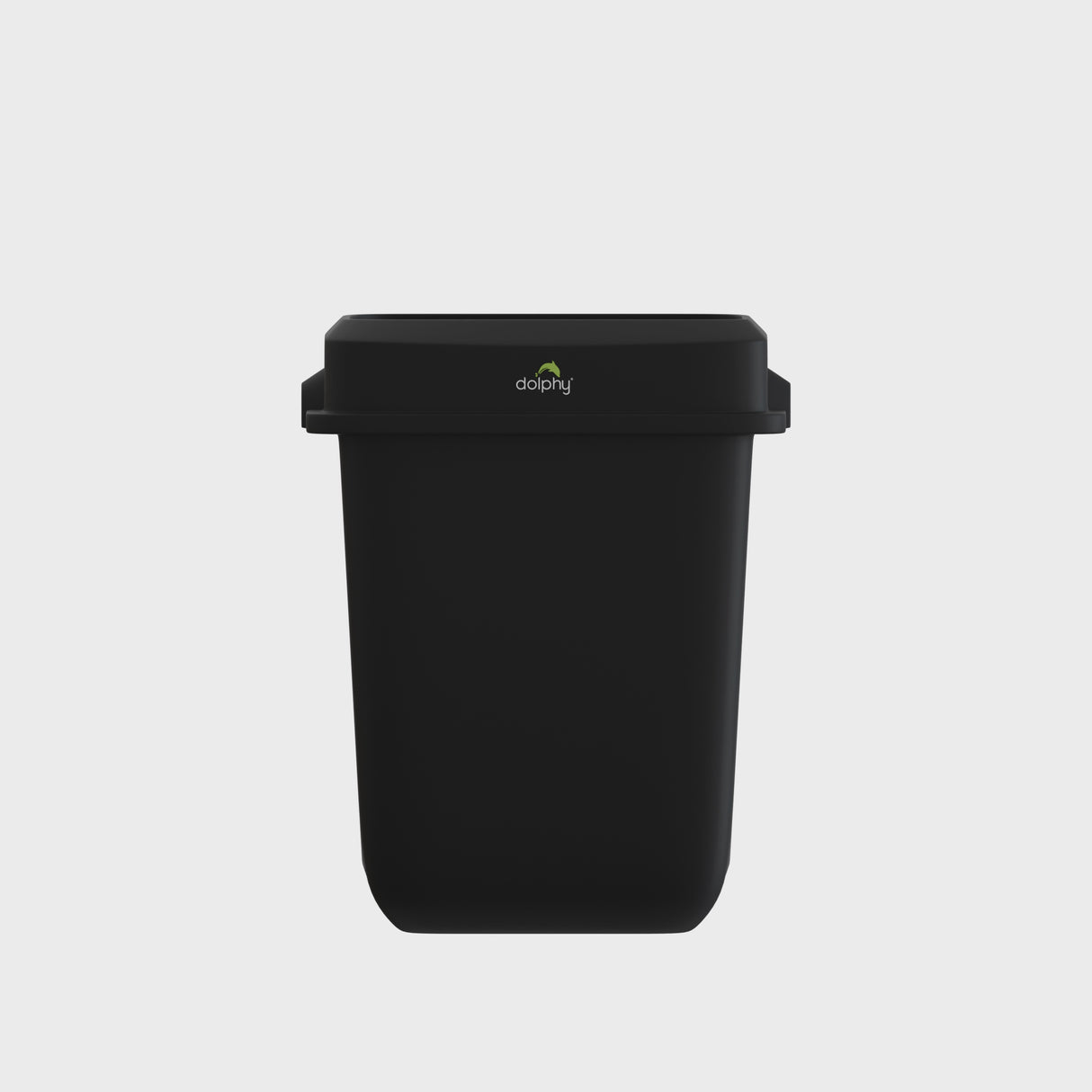 Dolphy Plaza Waste Bin 32L – Black Polypropylene Rubbish Bin with Leak-Proof Design, Wall Mountable or Freestanding