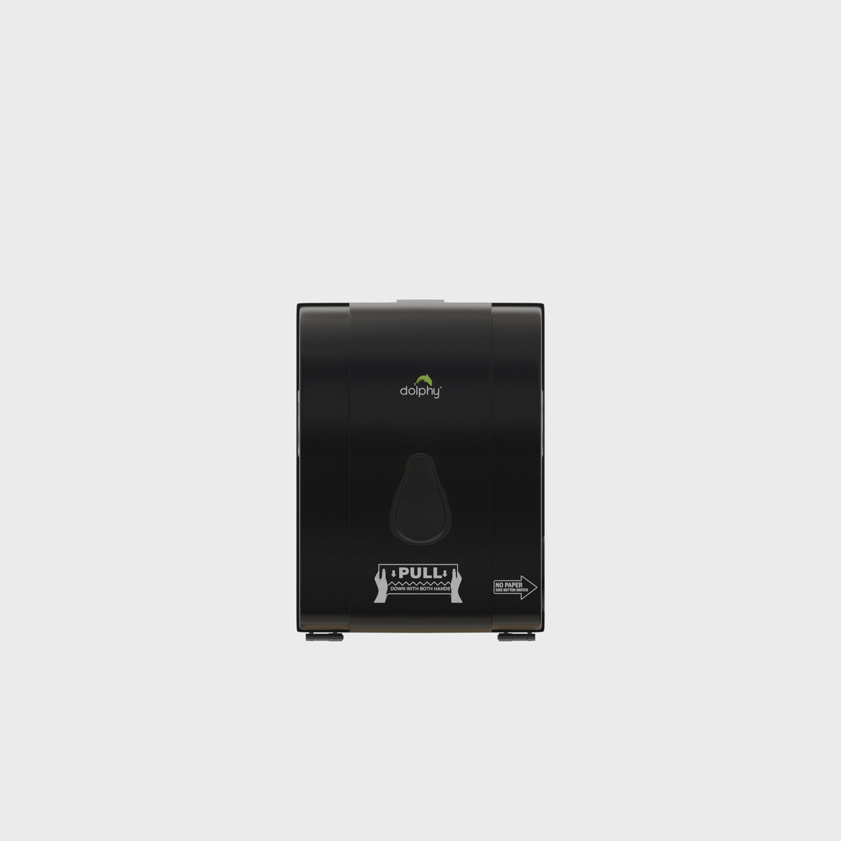 Dolphy Auto-Cut Paper Towel Dispenser – Black ABS, Semi-Automatic, Wall Mounted, Lockable for Commercial & Public Washrooms