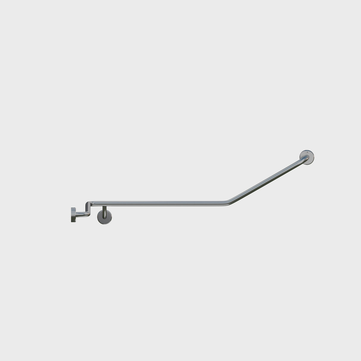 Dolphy 30 Flush Mount Wrap Around Grab Rail Modular 1100x900x700mm LH – Stainless Steel, Concealed Mount, Water-Resistant, Silver Finish