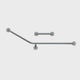 Dolphy 30 Flush Mount Rear Side Wall Grab Rail RH 950x700mm – Stainless Steel Bathroom Support Handle – Silver