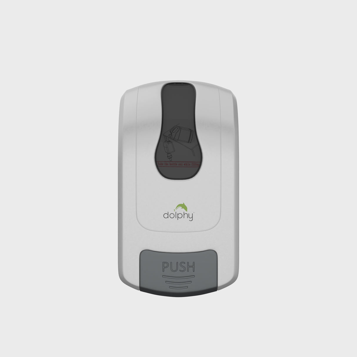 Dolphy Manual ABS Soap & Sanitiser Dispenser 1000ml – Refillable Wall Mounted Unit for Liquid Soap, Shampoo, Conditioner & Lotion – White