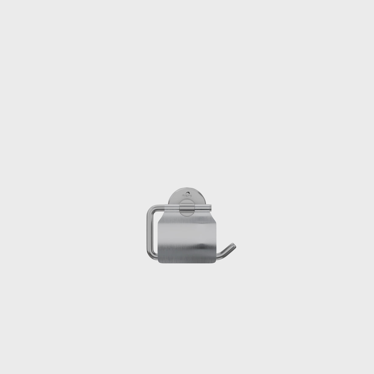 Dolphy Space Saving Stainless Steel Toilet Roll Holder with Cover – Brushed Silver, Wall-Mounted, Heavy-Duty Design for Bathrooms & Commercial Restrooms