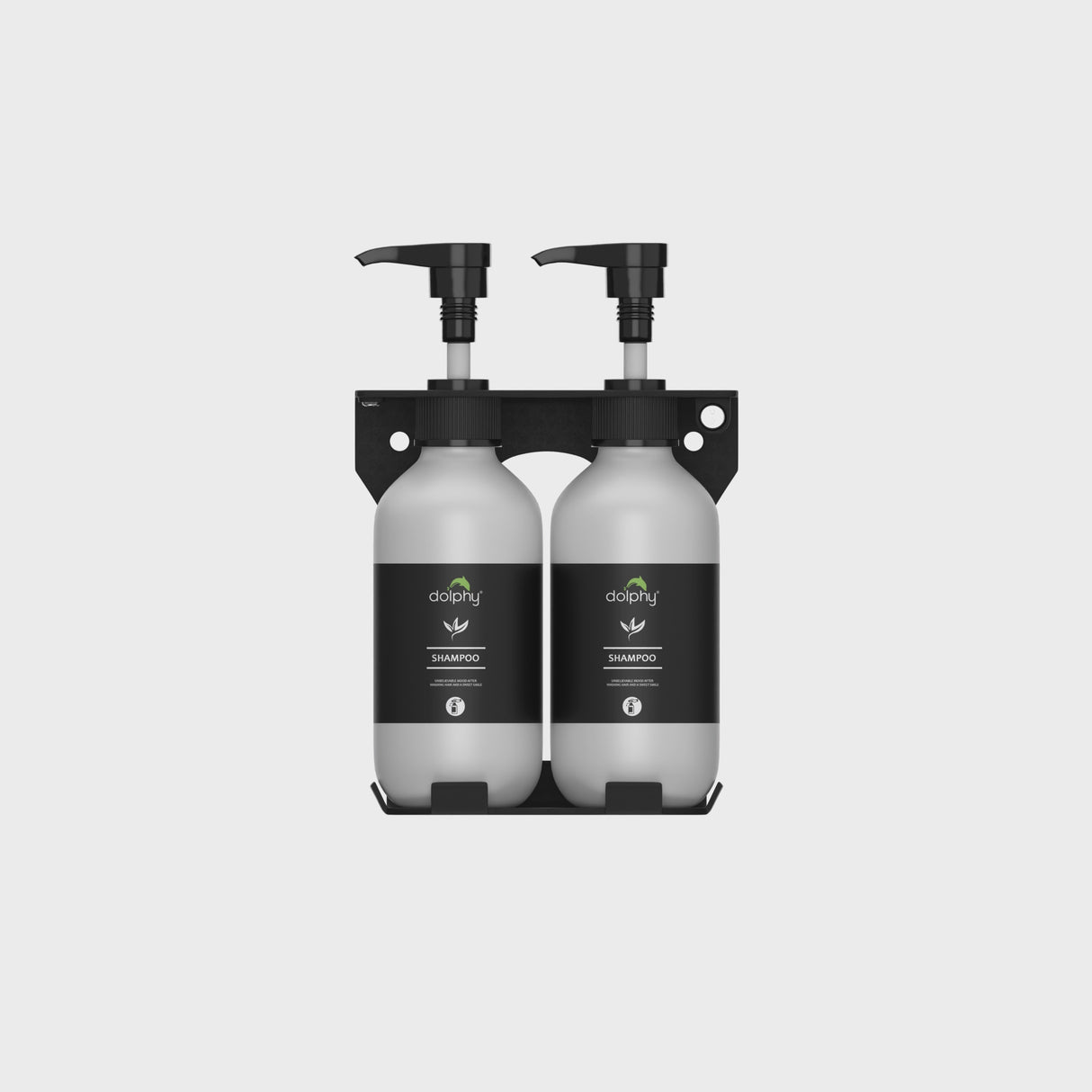 Dolphy 500ml Manual Soap Dispenser (Pack of 2) – White ABS & Steel Wall Mount, Refillable Liquid Dispensers for Bathroom, Kitchen & Commercial Use