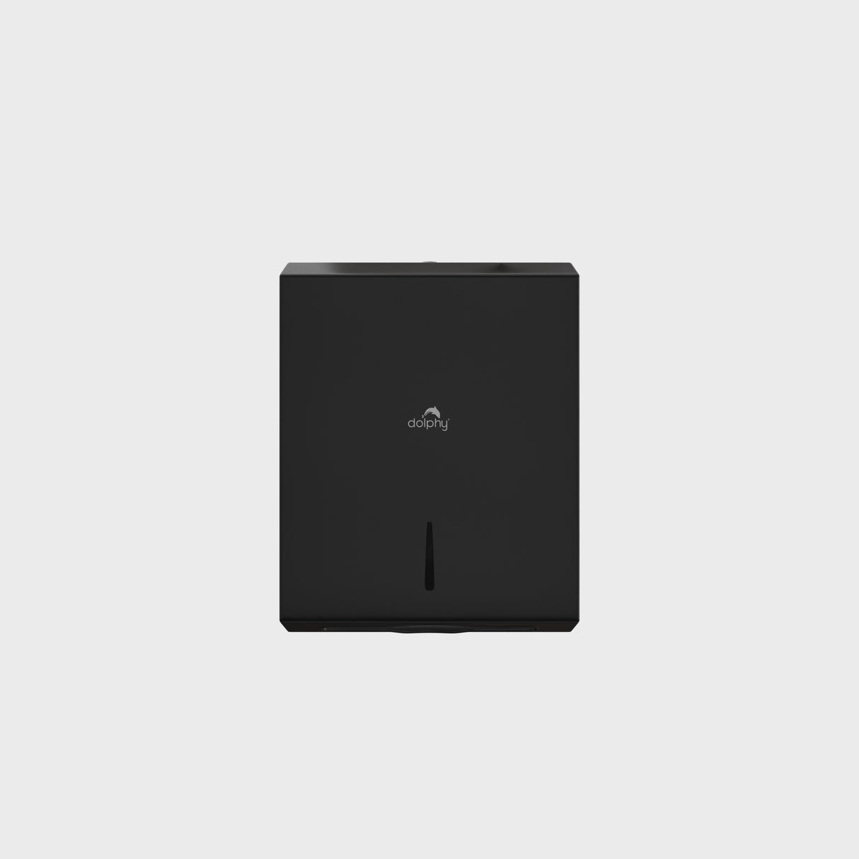Dolphy Slimline Black Paper Towel Dispenser – Lockable Stainless Steel Wall Mount for M-Fold and Z-Fold Towels, Commercial Grade for Bathrooms and Kitchens