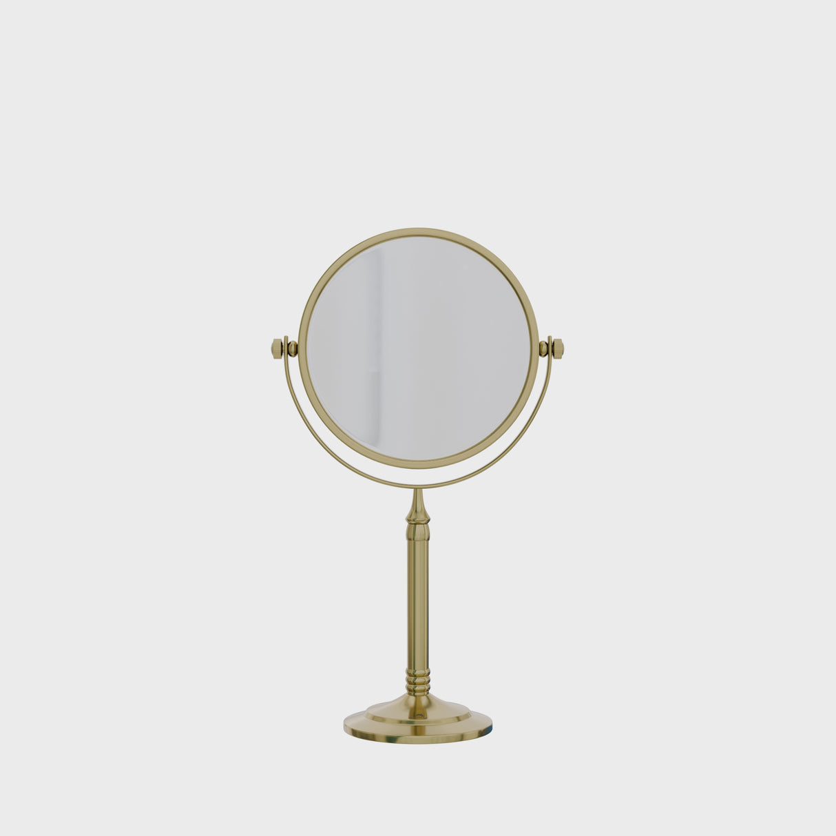 Dolphy 8-Inch Dual-Sided 5X Tabletop Magnifying Mirror – 1X/5X Magnification, 360 Swivel, Freestanding Makeup Mirror – Elegant Golden Finish
