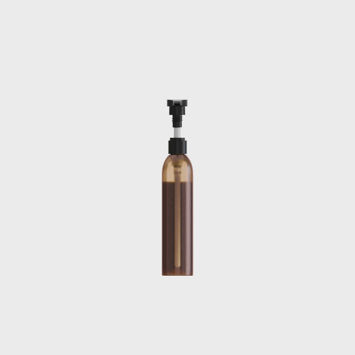 Dolphy 360ml Manual Soap Dispenser – Brown ABS Wall Mount, Liquid Dispenser with Transparent Reservoir for Bathroom, Kitchen & Commercial Use