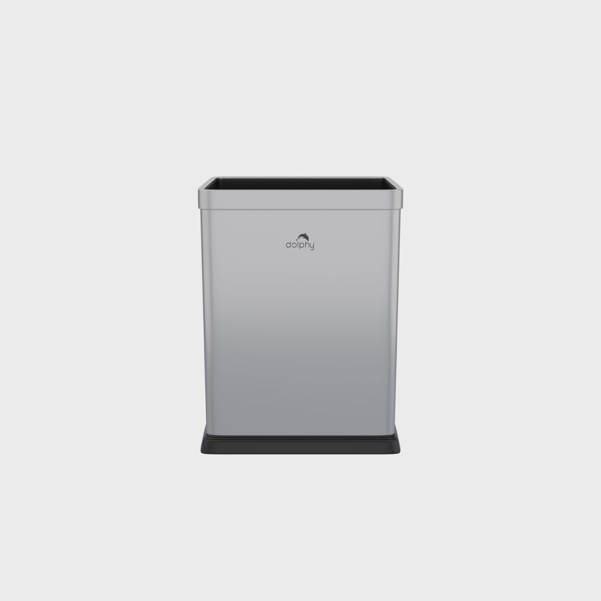 Dolphy 10L Stainless Steel Open Top Indoor Trash Can – Silver Waste Bin for Bathroom, Kitchen, Office & Commercial Use