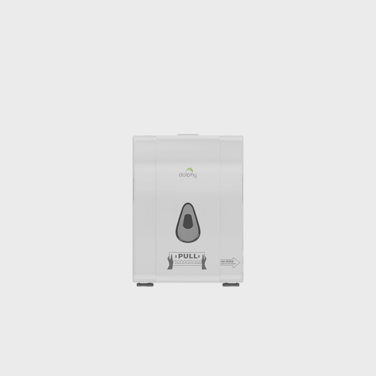 Dolphy Auto-Cut Lockable Paper Towel Dispenser – White ABS, Semi Auto-Cut Mechanism, Secure & Durable Design for Bathrooms, Kitchens, Offices & Public Washrooms