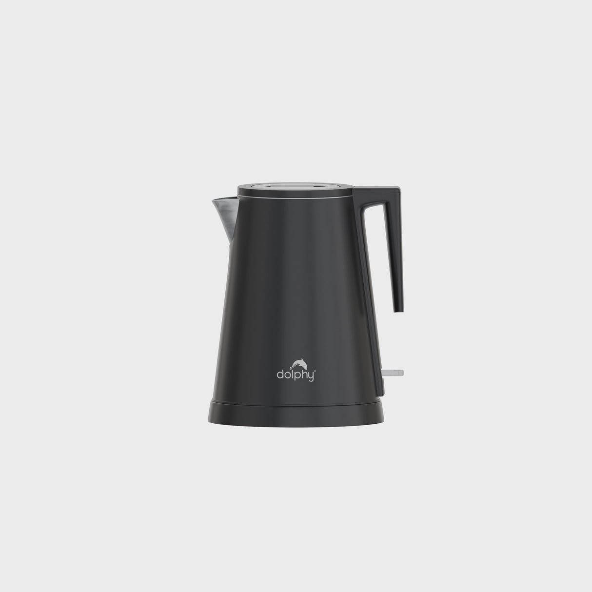 Dolphy 800ml Electric Kettle – Black Stainless Steel, Fast Boil with 360 Swivel Base, Auto Shut-Off & One-Touch Lid for Home, Hotel & Office Use