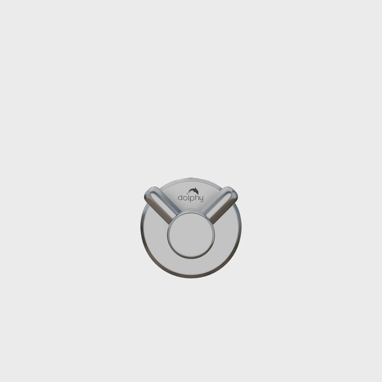 Dolphy Double Robe Hook – Brushed Stainless Steel Wall Mount, 50x50mm, Rust-Resistant, Concealed Screw Fix