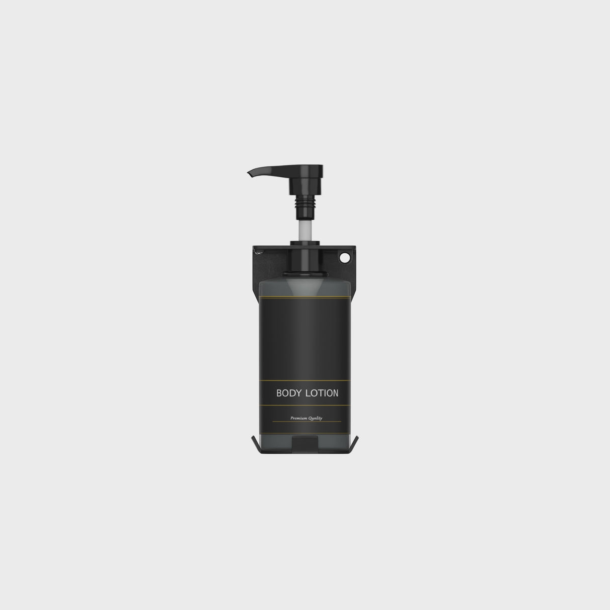 Dolphy 300ml Transparent Manual Soap Dispenser – Clear Black ABS & Steel Wall Mount Pump for Bathroom, Kitchen & Office Use