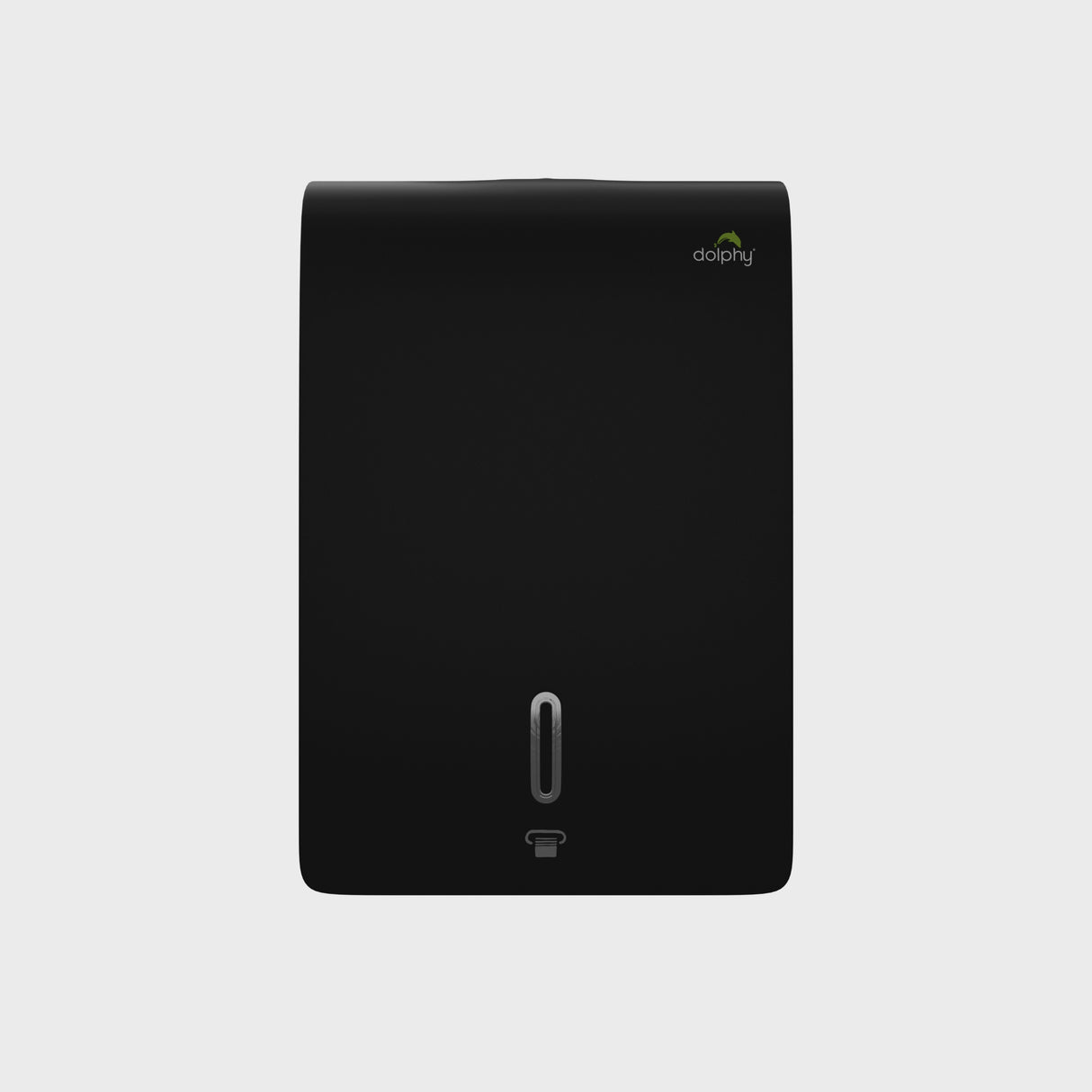 Dolphy Jumbo Plaza Ultraslim Paper Towel Dispenser – Black ABS, Wall Mounted, Lockable Design for M-Fold & Z-Fold Towels – High-Capacity for Commercial Washrooms
