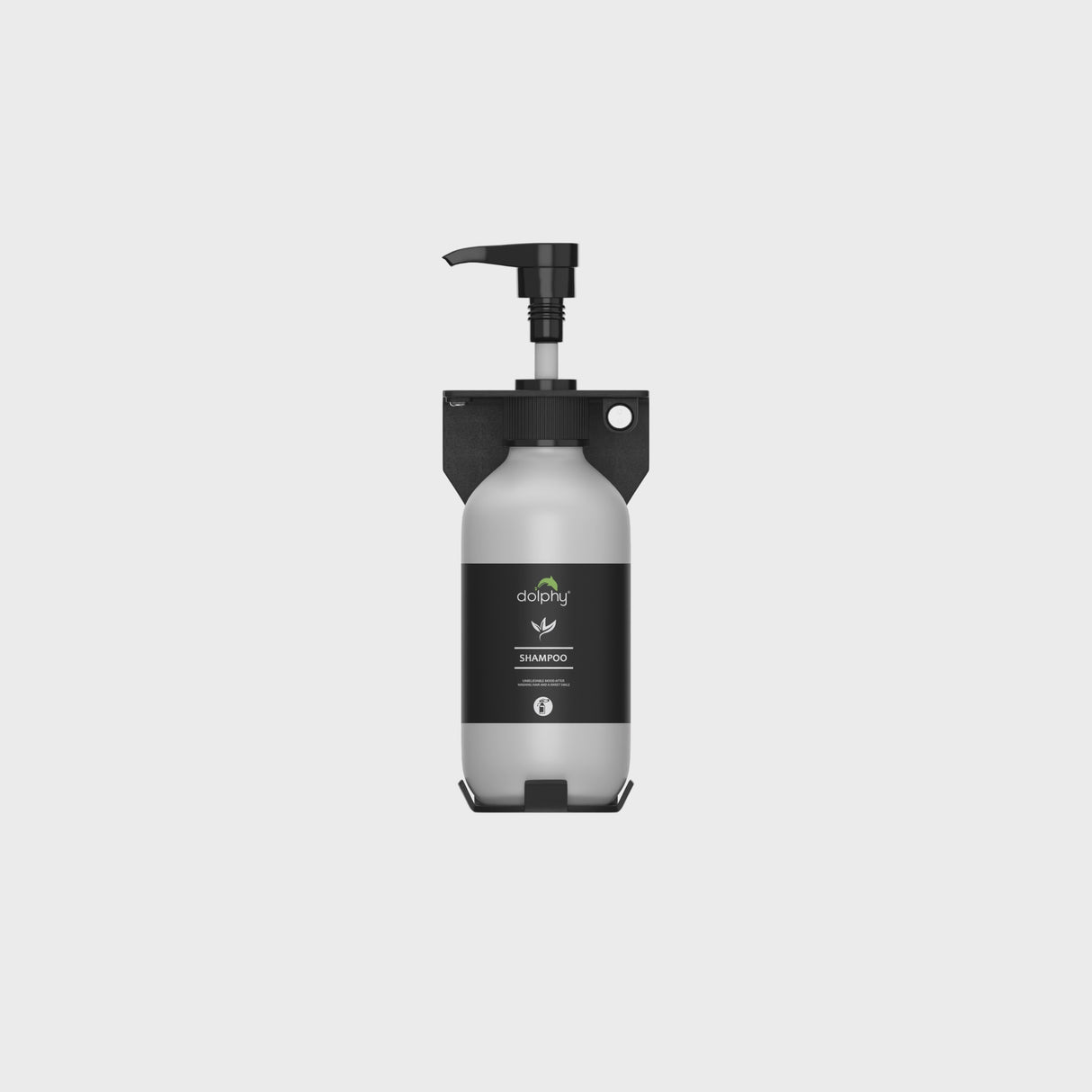 Dolphy 500ml Manual Soap Dispenser – White ABS & Steel Wall Mount, Refillable Liquid Dispenser for Bathroom, Kitchen & Commercial Washrooms